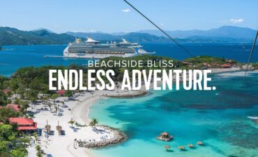 Royal Caribbean's Beach club birds eye view