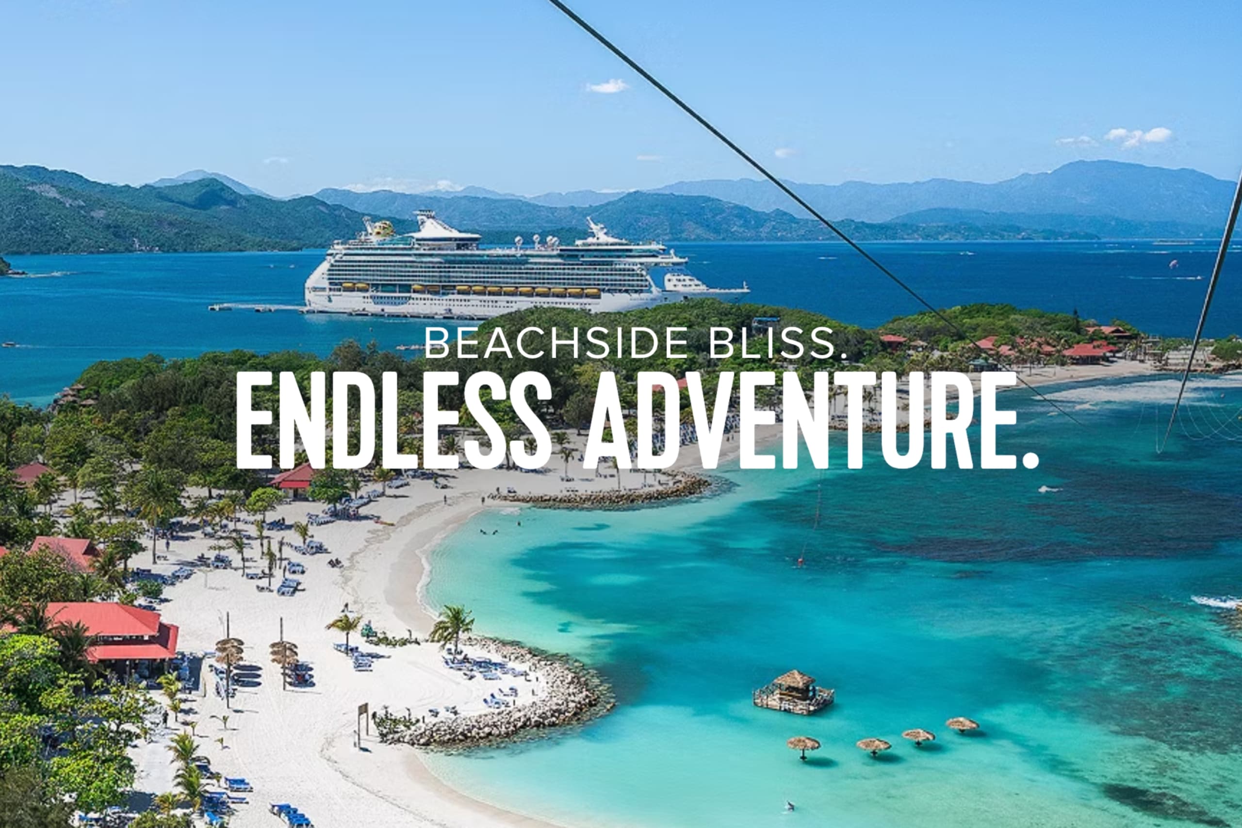 Royal Caribbean's Beach club birds eye view