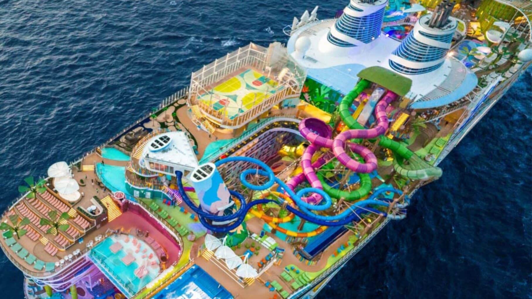 Top deck of a Royal Caribbean ship.